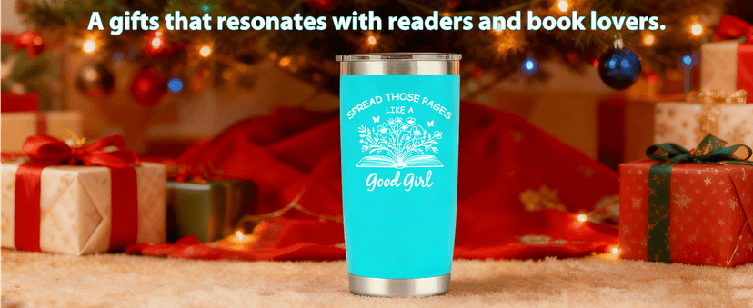 Book Lovers Gifts for Women - 20oz Stainless Steel Tumbler with Lid Straws, Perfect Bookish Gift for Readers, Book Club Gifts, Reading Accessories for Bookworms