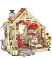 Rolife DIY Miniature House Kit Greenhouse, Tiny House Kit for Adults to Build, Mini House Making Kit with Furniture, Halloween/Christmas Decorations/Gifts for Family and Friends (Cathy's Greenhouse)