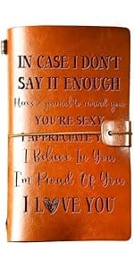 Daughter Gift from Mom, To My Daughter Leather Journal, 140 Page Refillable Writing Journal, Christmas Birthday Gifts for Daughter from Mom, Mother Daughter Gifts for Adults Daughter