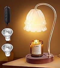 GEEZO Fragrance Candle Warmer Lamp,Electric Candle Warmer with Timer & Dimmer,Mom Christmas Birthday Gifts for Women, House Warming Gifts New Home Bedroom Decor