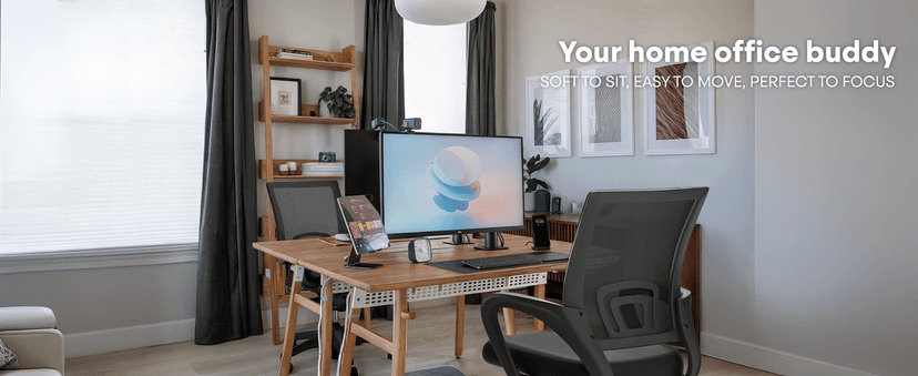 Ergonomic Office Chair - 330Lbs, Breathable Mesh Computer Desk Chair with Lumbar Support & Armrest, Rolling Swivel Adjustable Tilt Lock for Home Office/Gaming, Bedroom Study