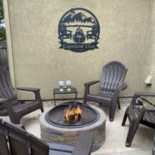 RealSteel Custom Metal Signs – Personalized Outdoor Wall Art, Wedding & Anniversary Name Plaque, Porch & Garden Decor, Campfire Monogram Yard Sign