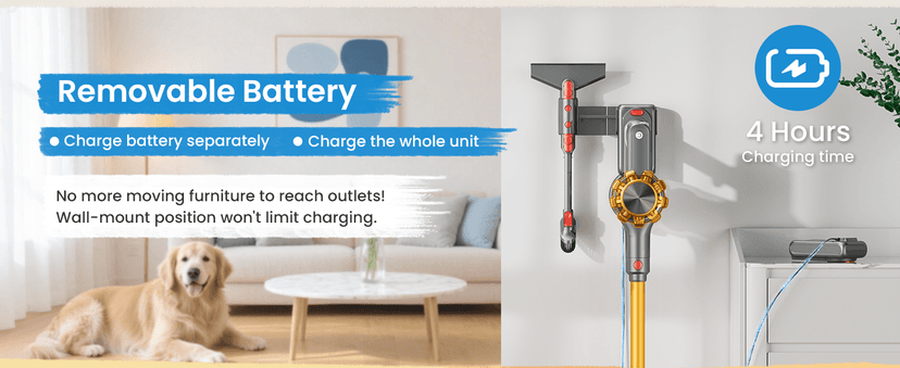 Cordless Vacuum Cleaner, 500W/45Kpa Vacuum Cleaners for Home with LED Display, 8 in 1 Lightweight Stick Vacuum with 60Min Runtime, Anti-tangle, Wall Mount Charging for HardFloor/Carpet/Pet Hair