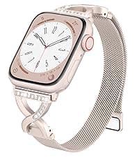 Original Stainless Steel Milanese Loop Compatible with Apple Watch Band 38mm 40mm 41mm 42mm 44mm 45mm 46mm 49mm, Magnetic Clasp Band for iWatch Series 11 10 9 8 7 6 5 4, SE 3 2 1 Ultra3 2, Women & Men