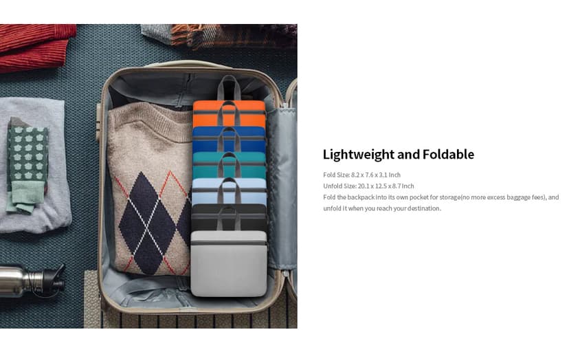 35L Lightweight Packable Backpack – Durable Foldable Daypack for Travel, Hiking, and Gym (Black)