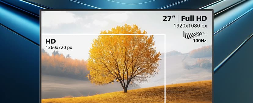 Philips New 27-inch Class Thin Full HD (1920 x 1080) 100Hz Monitor, VESA, HDMI x 1, VGA Port x1, Eye Care, 4 Year Advance Replacement Warranty, 271V8LB, Black