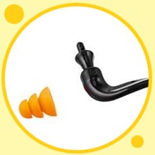BBTO Banded Earplugs for Shooting Range Band Ear Plugs Lightweight Silicone Earplugs for Hearing Protection, Noise Reduction, Work, Construction, Sleeping, Concerts, Sports Racing(Orange,4 Pcs)