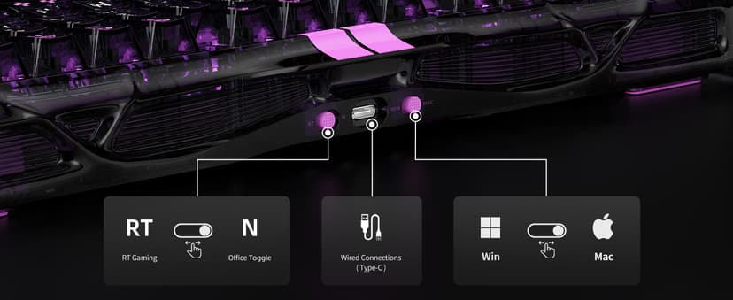 GravaStar Mercury V75 Lite Hall Effect Magnetic Gaming Keyboard – 8KHz Rapid Trigger Wired 75% Keyboard, Adjustable Actuation, Hot-Swappable Switches, Transparent RGB for PC/Mac