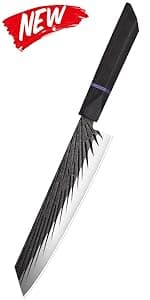 ROCOCO Viking Cleaver Knife Butcher Meat Cutting Boning Knife Hand Forged Chinese Kitchen Axe with Sheath Home Outdoor BBQ Camping Chirstmas Birthday Chirstmas Mother Father Gift Men