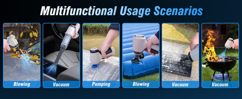 IHE Car Vacuum Cleaner, 15000Pa Handheld Cordless Rechargeable Wet & Dry Vacuum, 120W High Power for Car, Pet, Home, Office Cleaning, Washable HEPA Filter, Multi-Nozzles