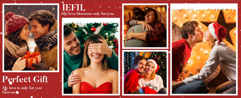 Iefil Christmas Gifts for Women Wife - 925 Sterling Silver Heart Initial Necklace, Anniversary Birthday Gifts for Women, Jewelry Gift for Wife Girlfriend Mom