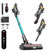 Cordless Vacuum Cleaner, 650W 55KPa 60Mins Vacuum Cleaners for Home, 8-in-1 Stick Vacuum with Charging Dock Station, Powerful Suction, Rechargeable, Versatile for Carpet, Hard Floor, Pet Hair