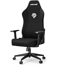 Anda Seat Phantom 4 Black Fabric Gaming Chairs for Adults - Large Wide Seat Gamer Chair with Dynamic Lumbar Support, Comfortable Ergonomic Video Game Seats with Headrest - 2D Armrests