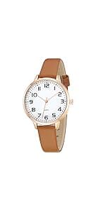 TWOPTION Women's Dainty Analog Leather Dress Watch for Small Wrists, Ladies Waterproof Watches for Women, Reloj para Mujer