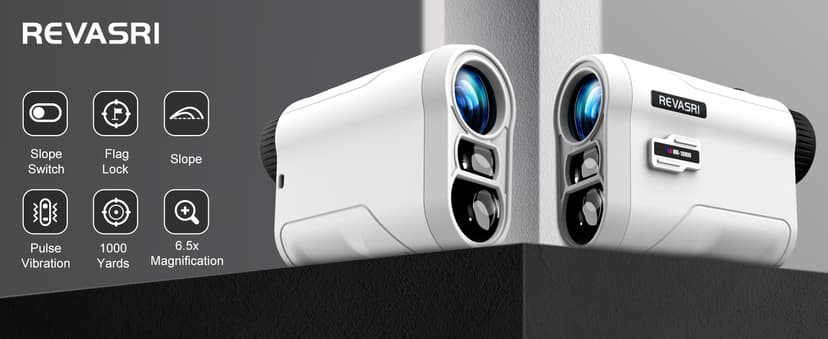 Golf Rangefinder with Slope and Pin Lock Vibration, External Slope Switch for Golf Tournament Legal, Rangefinders with Rechargeable Battery 600/1000YDS Laser Range Finder