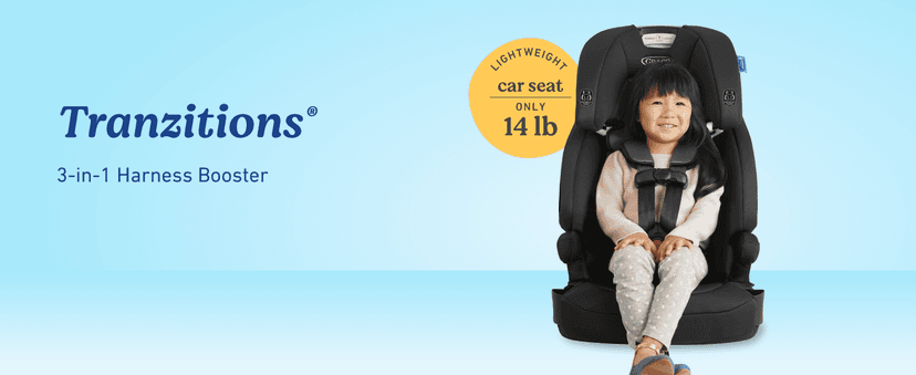 Graco Tranzitions 3-in-1 Harness Booster Car Seat, Forward Facing Car Seat, Highback, to Backless Booster, Eloise