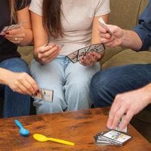 Spoons in a Case, Card Games for Kids - Spoons Game, Fun Family Games for Kids and Adults, Game Night, Travel Games, 3-6 Players, Ages 7+