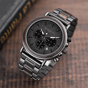 2win Engraved Wooden Watch for Boyfriend My Man Fiancé Husband Customized Personalized Wood Watches for Men Birthday Anniversary Personalized Watch