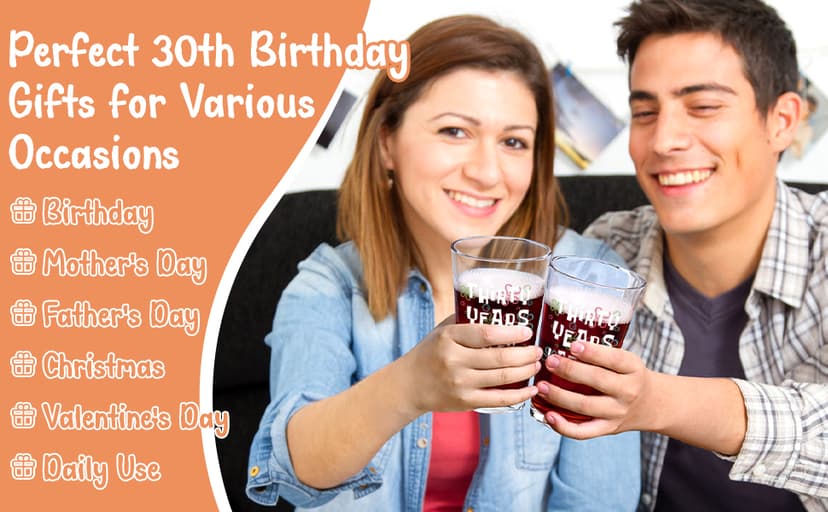 Futtumy 30th Birthday Gifts for Men, 15 OZ Thirty Years Later Beer Glass, 30 Year Old Birthday Gifts for Men Him Dad Father Husband Brother Boyfriend Uncle Women Wife, Gift for 30th Birthday Christmas B0FKSSHCCV