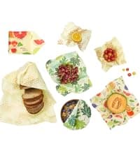 Bee's Wrap Beeswax Wraps for Food - Made in USA Reusable & Organic Food Wraps, Sandwich Wrap & Bowl Covers - Eco-Friendly Alternative to Aluminum Foil & Plastic Wrap, Ocean 3 Pack (S, M, L)