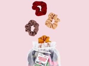 Machine-washable cotton-blend elastic hair ties for comfortable daily wear, wide assortment of colors to suit any look Scünci Hair Scrunchies, Waffle Knit Cotton, No-Damage, 36 Count B07S3KGBHL