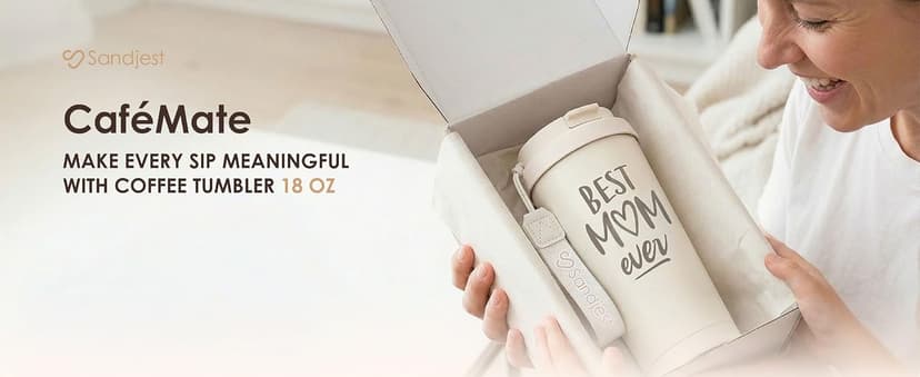 Grandpa Gift from Kids, Stainless Steel 2-in-1 Lid Coffee Tumbler 18 oz, Best Grandpa Ever Insulated Travel Mug for Men Granddads Grandfathers, Gift Idea for Birthday Retirement Christmas Fathers Day B0G4C5827D