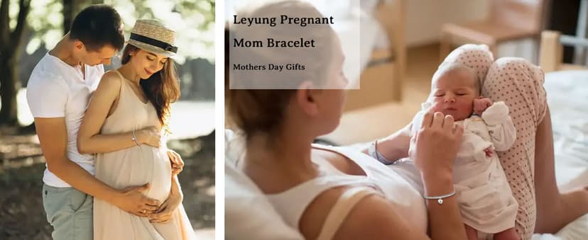 First Mothers Day Birthday Christmas Pregnancy Gifts for 1st Time Mom Gifts for New Mom Pregnant Women Mom to Be, Feet Charm Bracelet Jewelry B0CZMLLHL2