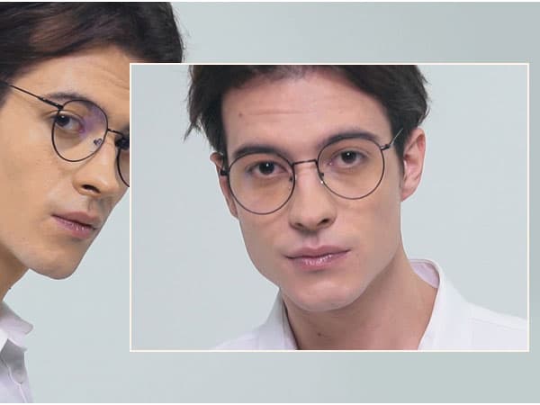 ANDWOOD Blue Light Blocking Glasses Women Men Small Face Computer Clear Bluelight Blocker Super Lightweight Metal Frame Round