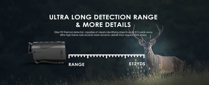 RIX Pocket K2 Portable Thermal Monocular for Hunting, 256x192 (50Hz), Wi-Fi, Handheld Night Vision Monocular