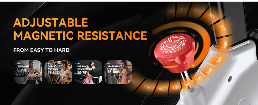 POOBOO Exercise Bike, Stationary Bike for Home Gym, Indoor Cycling Bike w/Comfortable Seat Cushion & Tablet Mount, Silent Belt Drive Indoor Bike for Cardio Workout