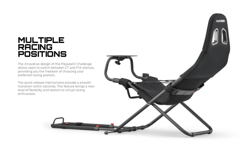 Playseat Challenge Racing Simulator Cockpit | Foldable & Adjustable | for High Performance Sim Racing | Compact & Flexible | Supports All Steering Wheels & Pedals | for PC and Console