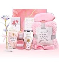 Christmas Flowers Gifts for Women, Mom Birthday Gifts for Christmas, Galaxy Glass Rose Forever Preserved Flowers Eternal Crystal Roses Xmas Gifts for Grandma Wife Sister Her Friends, Colorful