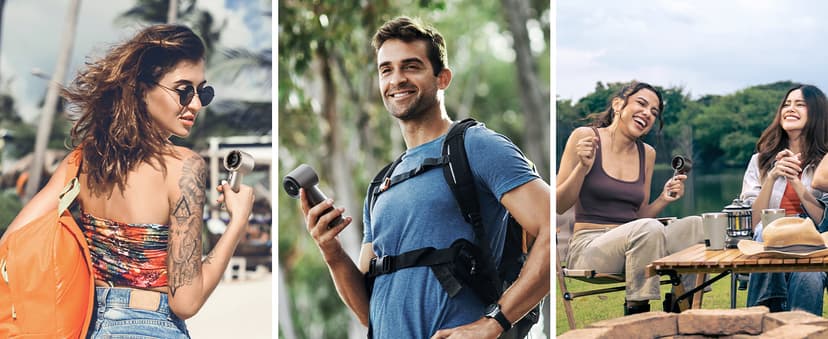 JISULIFE Handheld Fan Pro Series - Extreme Cooling Output: 1-100 Speed Scroll Wheel, Metal Body, Digital Display, 1.5H Fast Charge, 5000mAh-Portable Fan for Travel Outdoor, Gifts for Women Men(Grey)