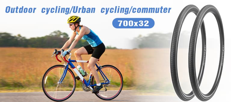 2-Pack 700x28/32/35c Road Bike Tire Set, Foldable Tires with Presta Valve FV48 Inner Tubes and Tires Lever,Suitable for Road Bikes、City Bikes、Touring Bicycle Bike