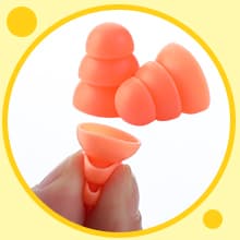 BBTO Banded Earplugs for Shooting Range Band Ear Plugs Lightweight Silicone Earplugs for Hearing Protection, Noise Reduction, Work, Construction, Sleeping, Concerts, Sports Racing(Orange,4 Pcs)