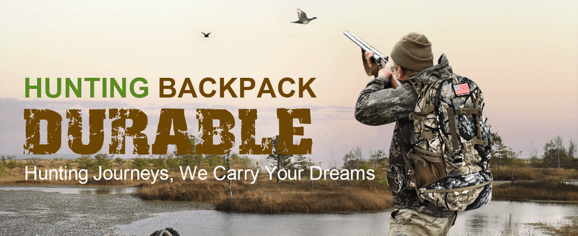 YVLEEN Hunting Backpack, Durable Camo Hunting Packs for Men, Large Capacity Hunting Day Pack for Rifle Bow Gun