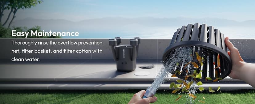 (2026 Upgrade) BUBLUE BuVortex V5 Pool Skimmer Robot,Pool Surface Skimmer Robot with App Control,5L Filter,Dual Cleaning Modes,AI Navigation,Ideal for In-Ground & Above-Ground Pools,Dark Gray