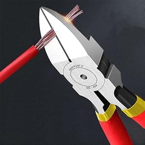 Ultra Sharp | Longer Cutting Edge | Powerful Pliers | Ideal for Cables, Wires, Zip Ties, Electrical & Most Cut Needs MONVICT 2 Pack 6 inch Wire Cutters Precision Flush Side Cutters B0B461286T