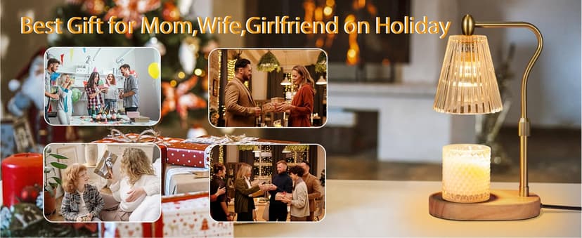 Candle Warmer Lamp with Timer and Dimmer Adjustable Height for Home Room Decor, Brithday Gifts for Women, Candle Warmer for Scented Jar Candles Mother's Day Gifts