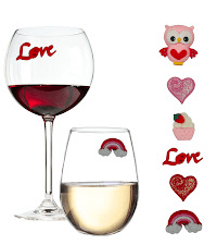 Simply Charmed Christmas Holiday Magnetic Wine Glass Charms & Cocktail Markers Set of 12 - Great Christmas Hostess Gift or Stocking Stuffer