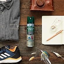 Repel Permethrin Clothing & Gear Insect Repellent, Use on Outdoor Gear, Tents and Sleeping Bags, Repels Mosquitoes, Ticks, Mites, (Aerosol Spray) 6.5 fl Ounce