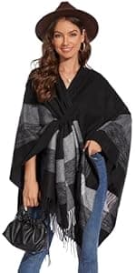 Shawl Wraps for Women, Elegant Knitted Cape Open Front Poncho Scarf Blanket Cardigan Coat for Spring, Autumn, and Winter B0B7B2BH9P