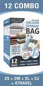 20 Pack Vacuum Storage Bags, Space Saver Bags (4 Jumbo/4 Large/4 Medium/4 Small/4 Roll) Compression for Comforters and Blankets, Sealer Clothes Storage, Hand Pump Included