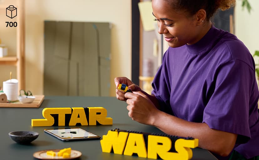 LEGO Star Wars Brick-Built Star Wars Logo - Building Blocks for Adults 18+ - Star Wars Gift Idea for Birthdays - Collectible DIY Model Kit - Home Decor Idea for Fans of The Movie Series - 75407