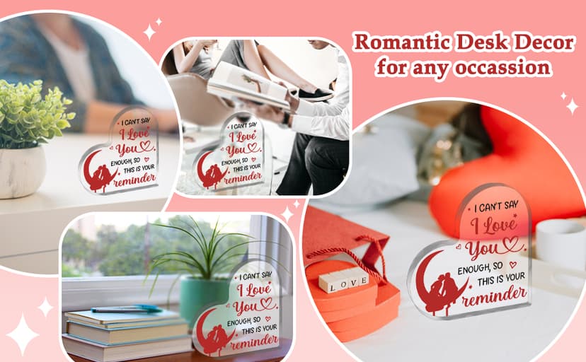 I Love You Gifts for Her Him Valentines Day Gifts for Girlfriend Wife Long Distance Relationship Gift for Gf Girlfriend Sweet Day Valentine Gift for Boyfriend Husband Loving Acrylic Sign