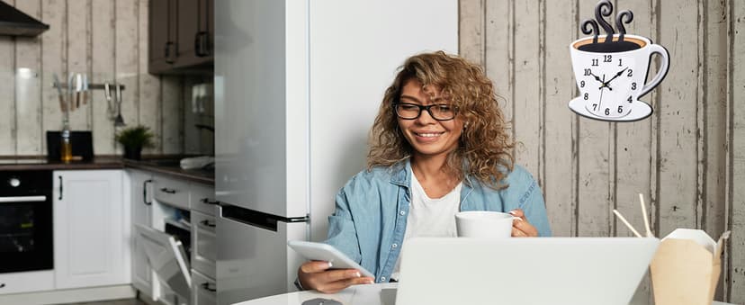 Fomaris Kitchen Clock Coffee Cup Wall Decor, Cafe Decorative Kitchen Wall Clocks Battery Operated for Home Office