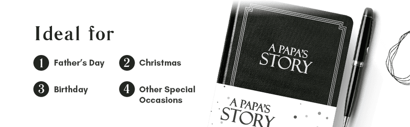 Papa's Life Story Journal (Hardcover): A Meaningful Keepsake for Papa to Share His Journey and Memories, Book Includes 250+ Prompt Questions, Sentimental Gifts for Father's Day, Birthday & Christmas B0D6B5SC9S