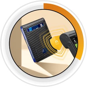 RUNBOX Slim Wallets for Men - Leather Money Clip Mens Wallet - RFID Blocking Front Pocket Bifold Wallet - Thin Credit Card Holder with Gift Box