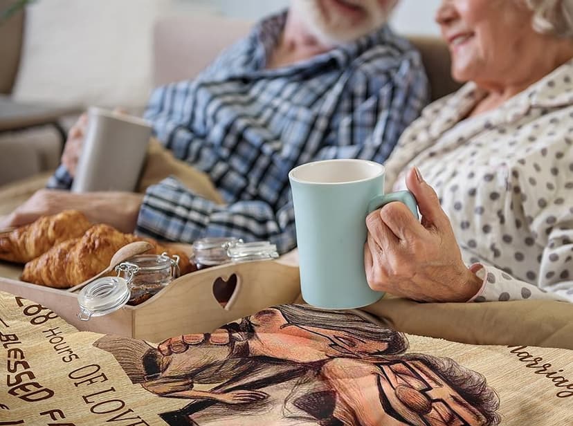 50th Anniversary Blanket Gifts, Golden 50th Wedding Anniversary Couple Gifts for Husband, Wife, Dad, Mom, Grandpa, Grandma, Grandparents, 50 Years of Marriage Gift Blanket 60"X 50"