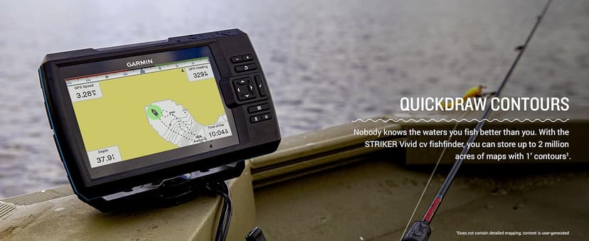 Garmin Striker Vivid 4cv Fishfinder with Transducer - 4-inch LCD Display - Easy-to-Use Scanning Sonar - Color Palettes, 11.2 Ounces (010-02550-00)